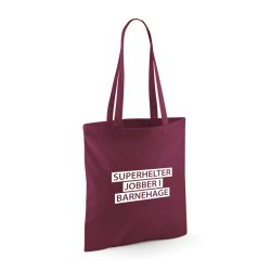 SUPERHELTER JOBBER I BARNEHAGE Handlenett i 100% bomull 10L