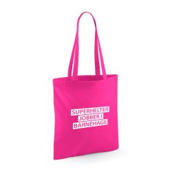 SUPERHELTER JOBBER I BARNEHAGE Handlenett i 100% bomull 10L