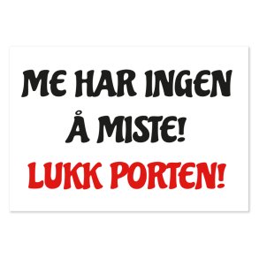 NN LUKK PORTEN 20x29cm