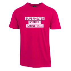 SUPERHELTER JOBBER I BARNEHAGE T-SHIRT