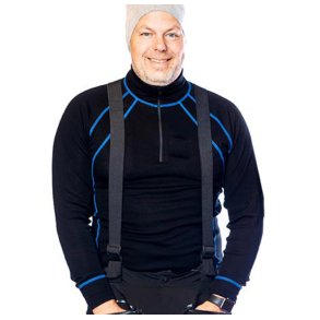 Polotrye 100% merinoull, sort/bl