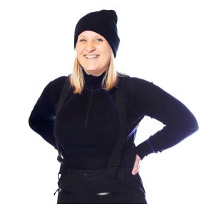 Polotrye 100% merinoull, sort/lilla