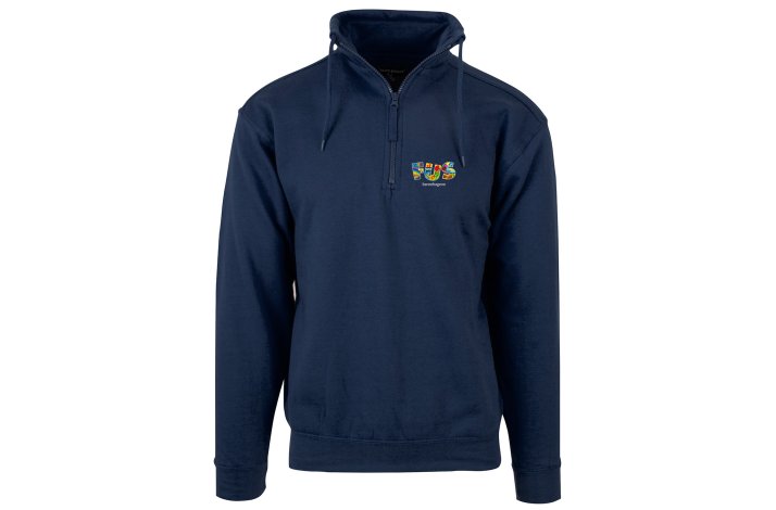 1/4 ZIP COLLEGEGENSER, MARINE