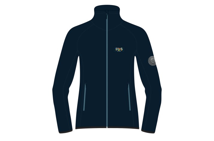 PILE FLEECEJAKKE MARINEBL , DAME