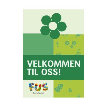 VELKOMMEN TIL OSS 20x29cm, GRNN