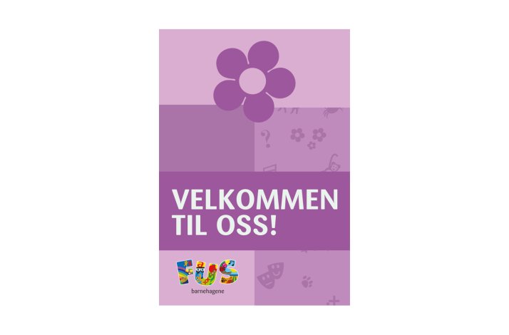 VELKOMMEN TIL OSS 20x29cm, LILLA