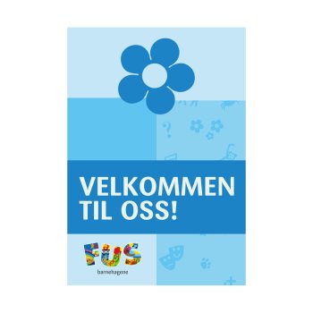 VELKOMMEN TIL OSS 20x29cm, LYS BL