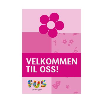 VELKOMMEN TIL OSS 20x29cm, ROSA