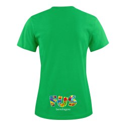 DAME T-SHIRT LETT, GRNN