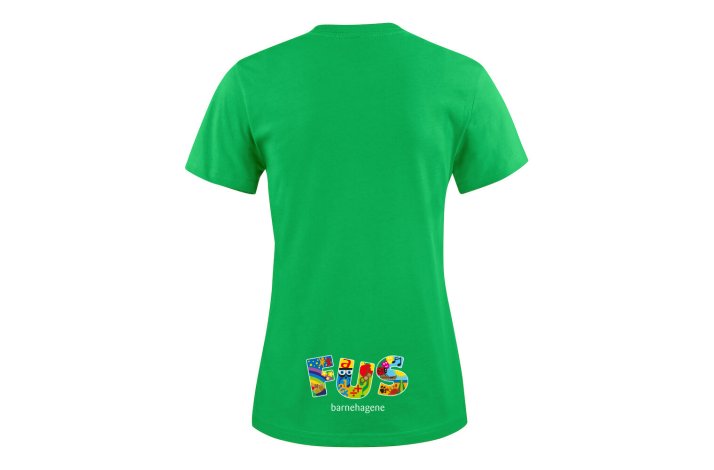 DAME T-SHIRT LETT, GRNN