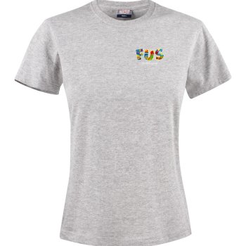 DAME T-SHIRT LETT, GRMELERT