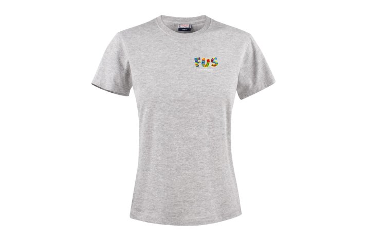 DAME T-SHIRT LETT, GRMELERT