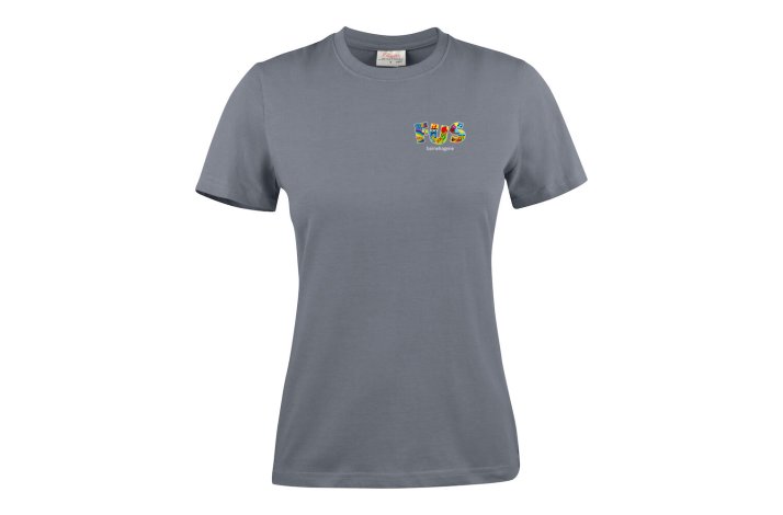 DAME T-SHIRT LETT, STLGR