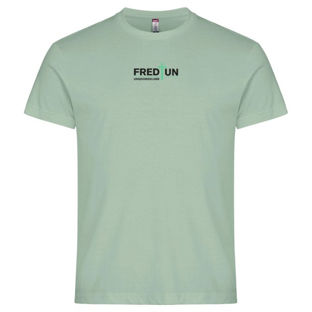 FREDTUN T-SKJORTE, LYS GRNN