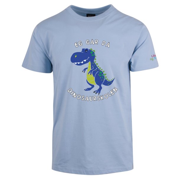 DINOSAURSKOLEN T-SKJORTE, LYS BL