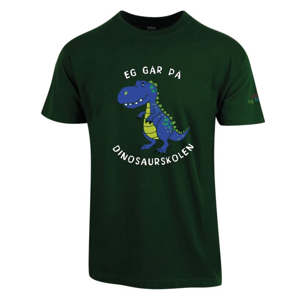 DINOSAURSKOLEN T-SKJORTE, FLASKEGRNN
