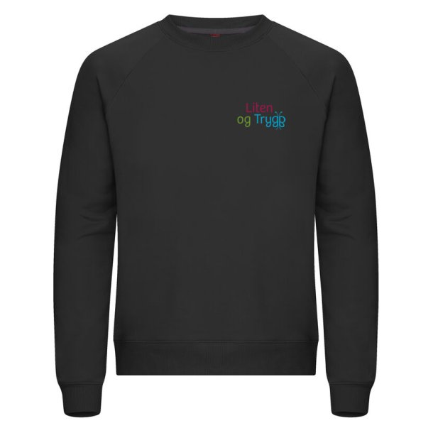 SORT LITEN &amp; TRYGG COLLEGEGENSER, UNISEX