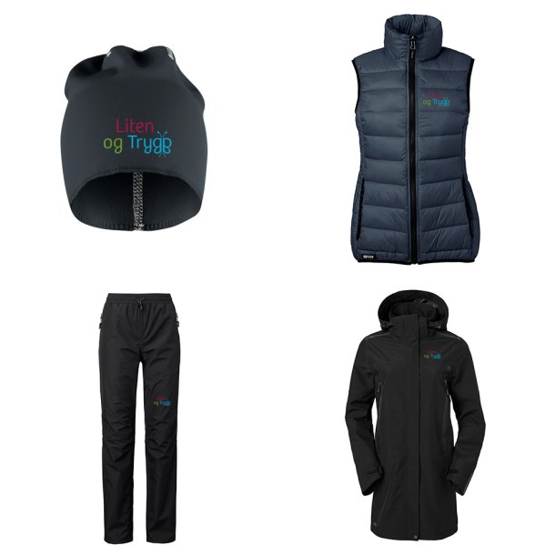 Liten og Trygg STARTPAKKE (PARKA, VEST, SKALLBUKSE OG LUE)