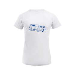 VVW T-skjorte dame med V-hals, Hvit