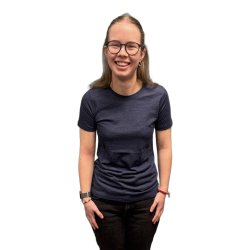 Merinoull T-skjorte, marinebl� � dame og unisex